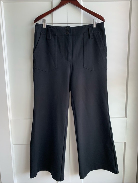 Maeve Pants - Maeve by Anthropologie wide leg flare Black Pull-On Pants women’s size 14